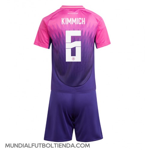 Camiseta Alemania Joshua Kimmich #6 Segunda Equipación Replica Eurocopa 2024 para niños mangas cortas (+ Pantalones cortos)